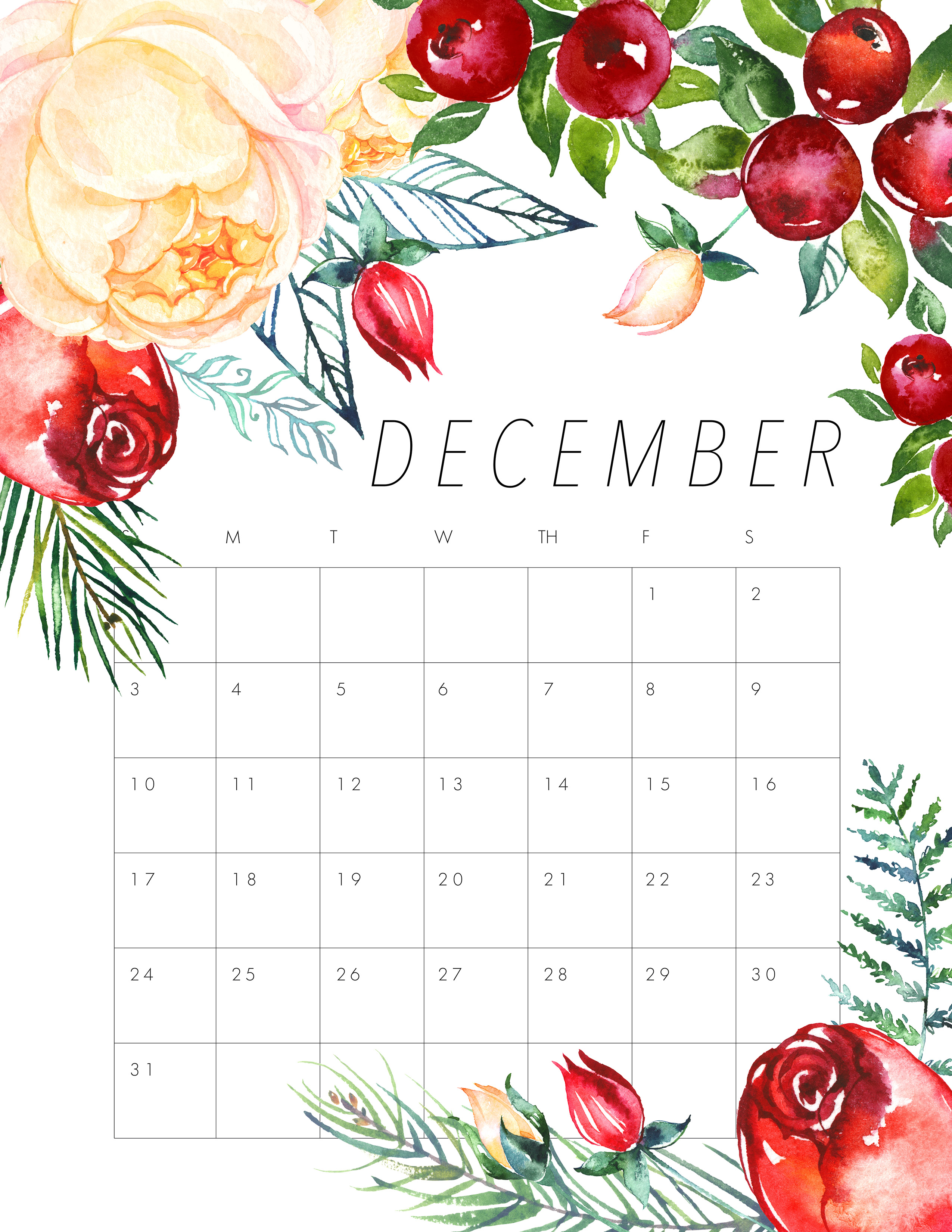 free-printable-2017-floral-calendar-the-cottage-market