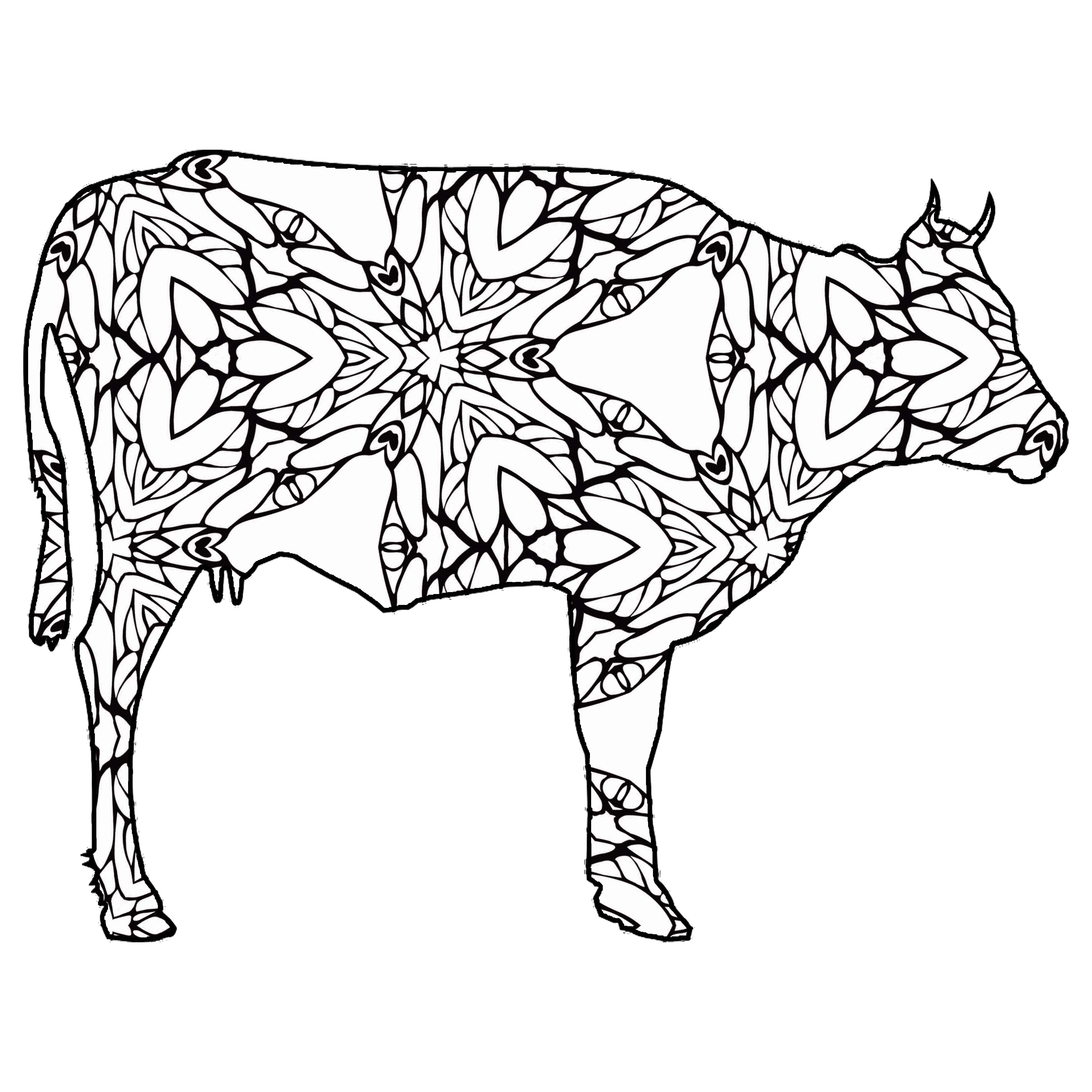 painting cow coloring pages - photo #44