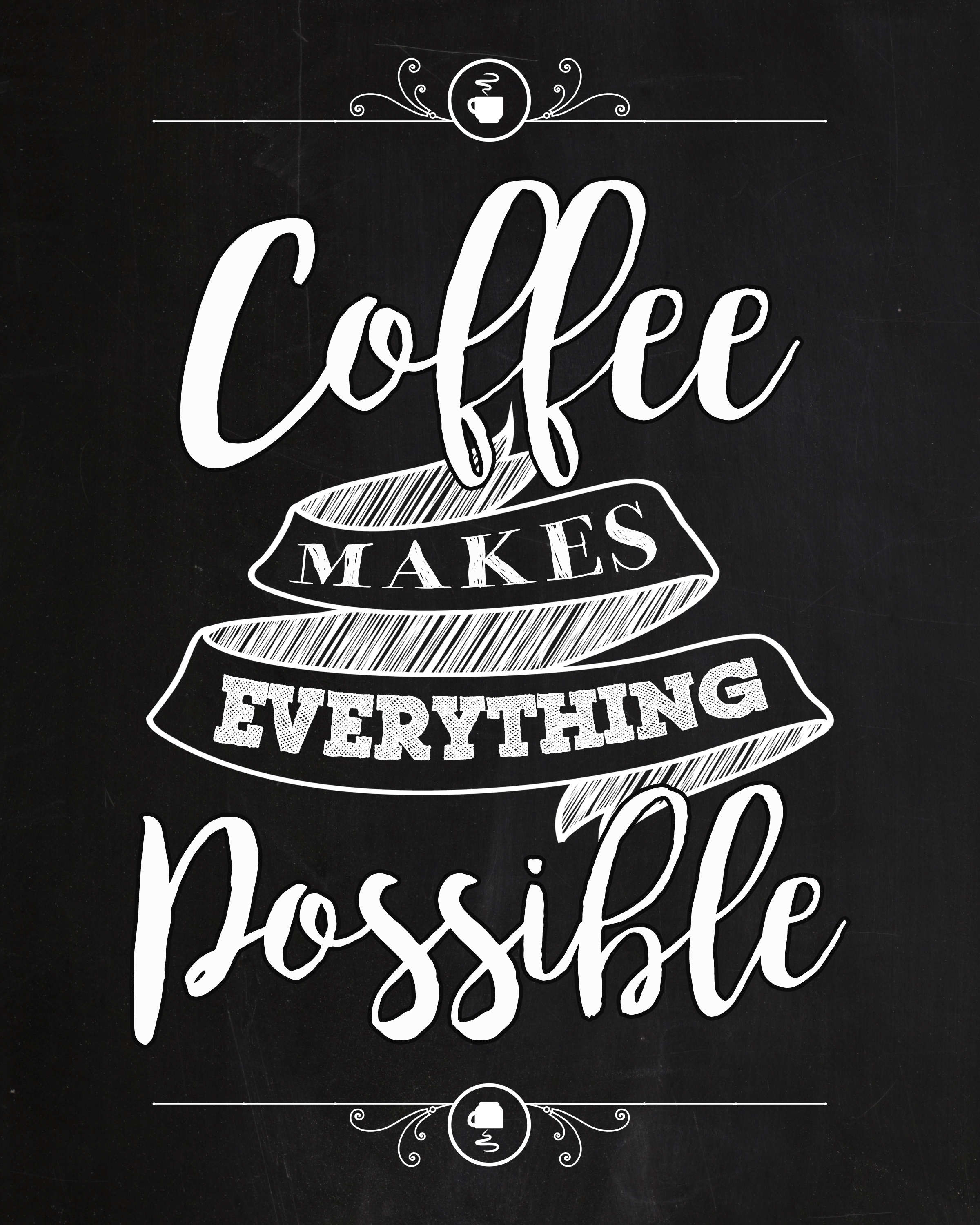 Free Chalkboard Coffee Printable The Cottage Market