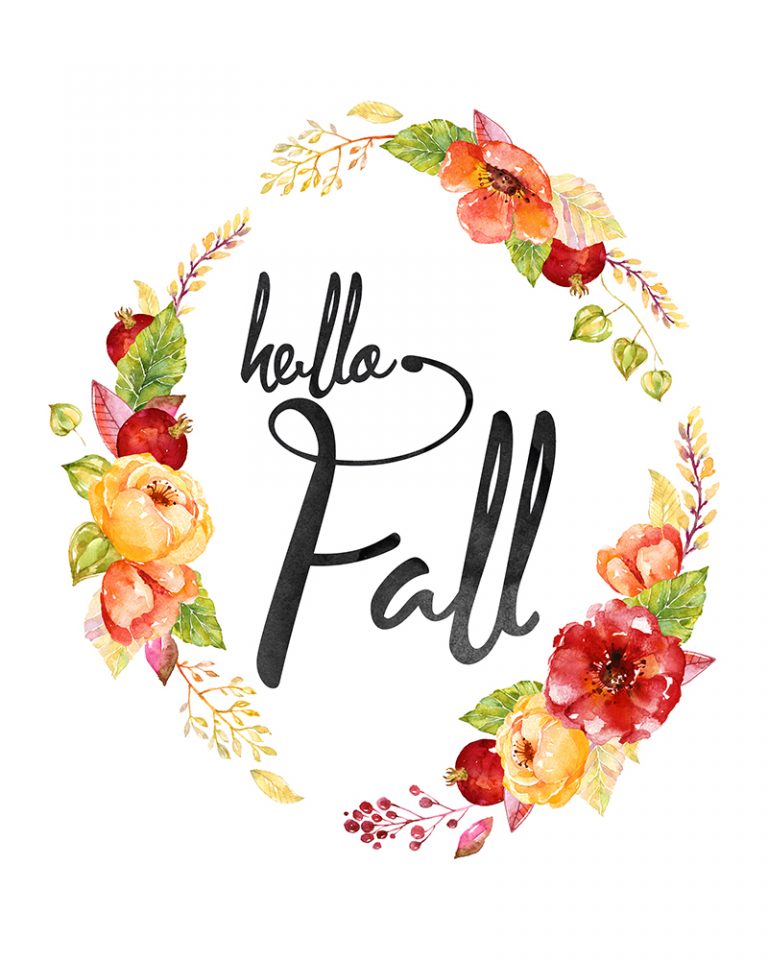 hello fall digital print