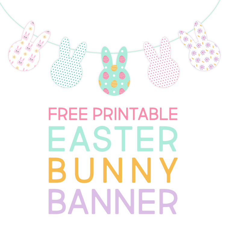 Free Printable Easter Bunny Banner The Cottage Market