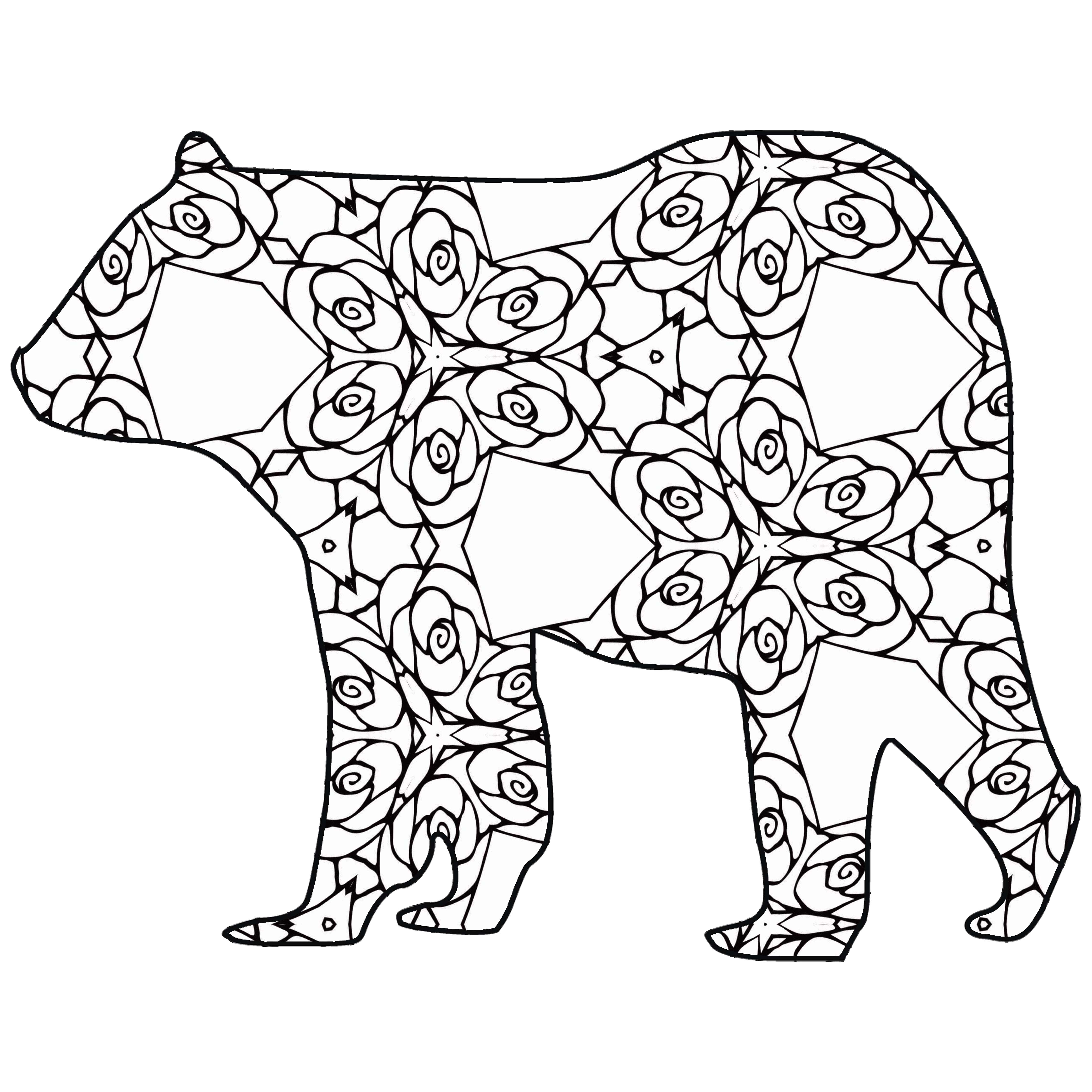 Coloring Pages Geometric Animals : Geometric Animal Coloring Pages Kids