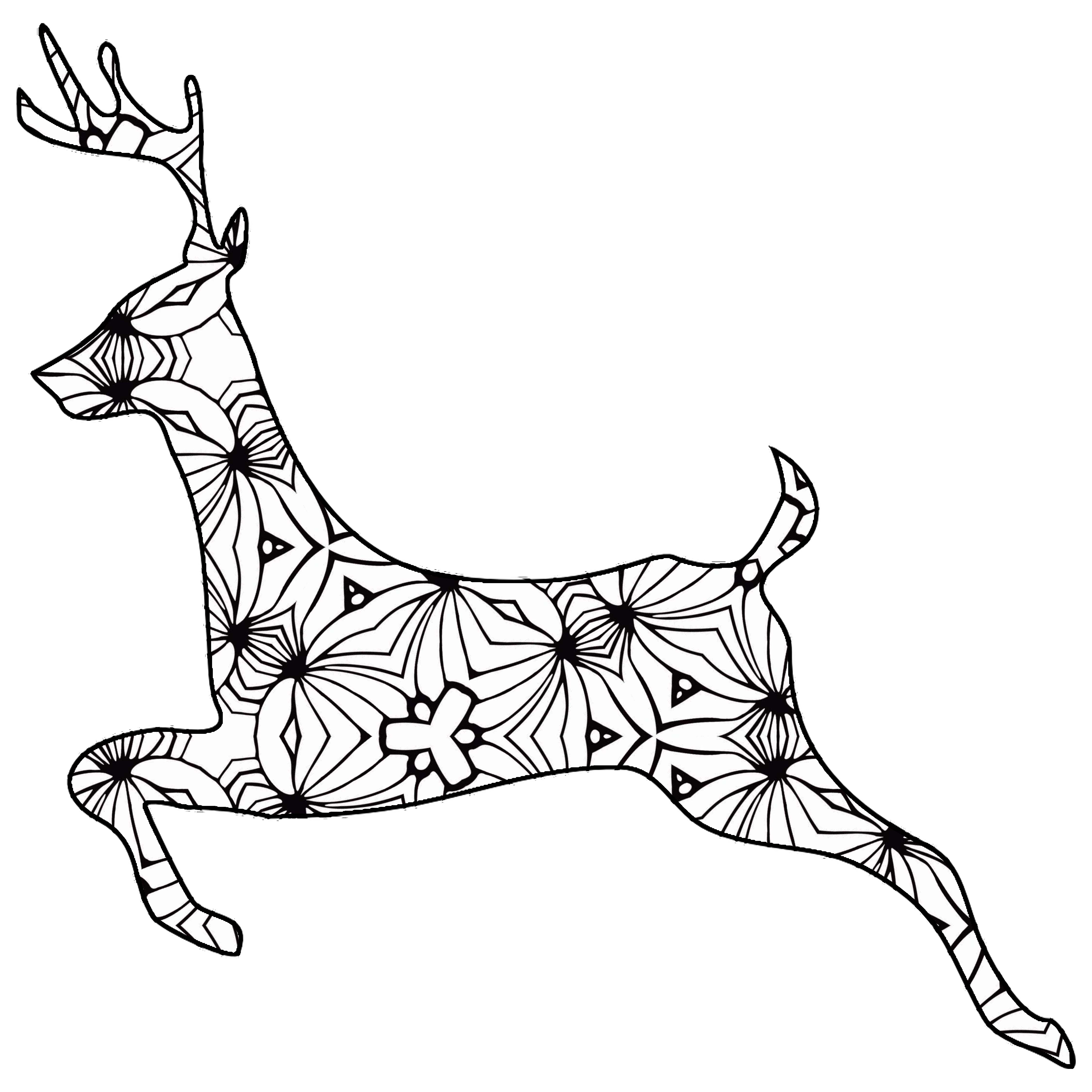 Download 30 Free Coloring Pages /// A Geometric Animal Coloring ...