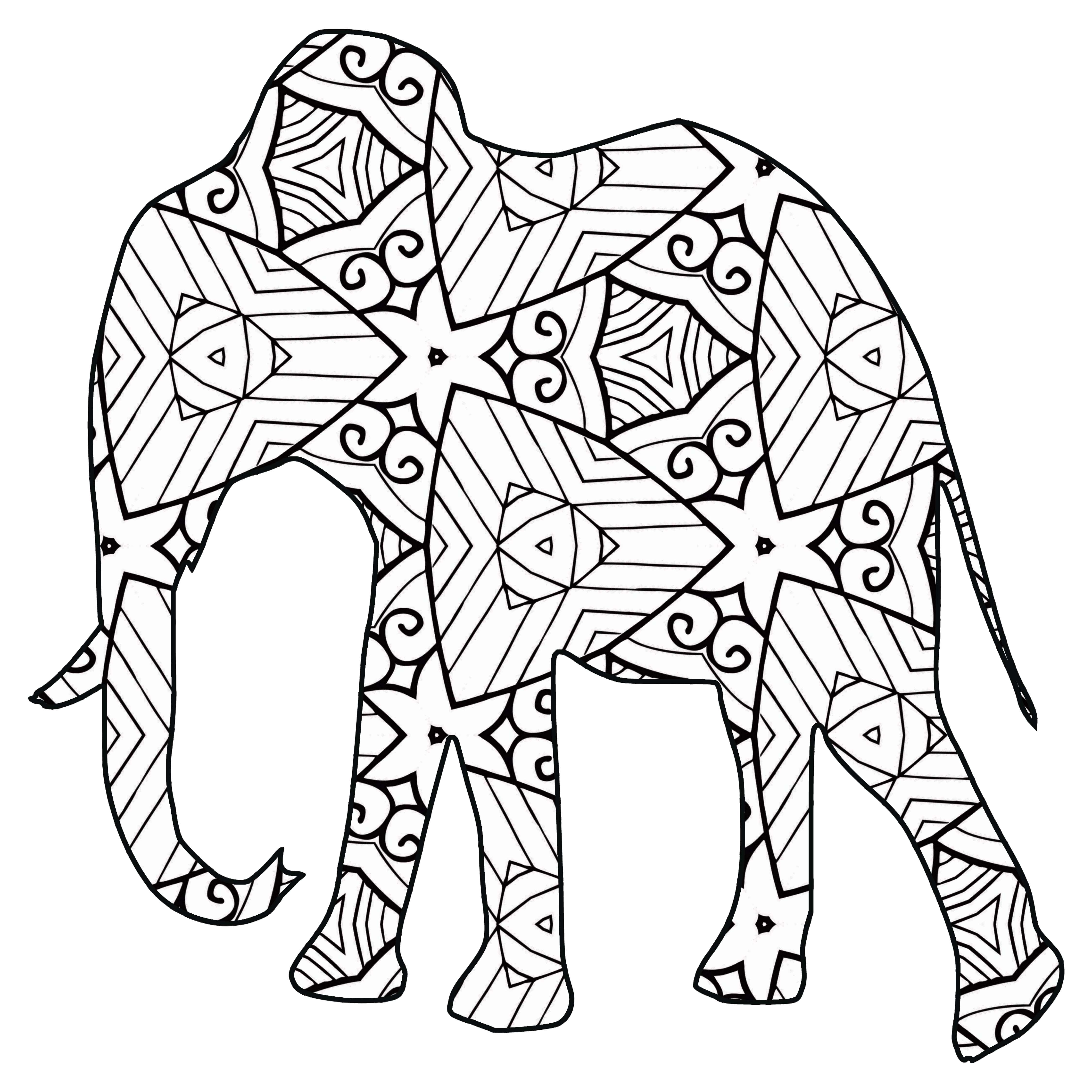 20 Free Printable Geometric Animal Coloring Pages   The Cottage Market