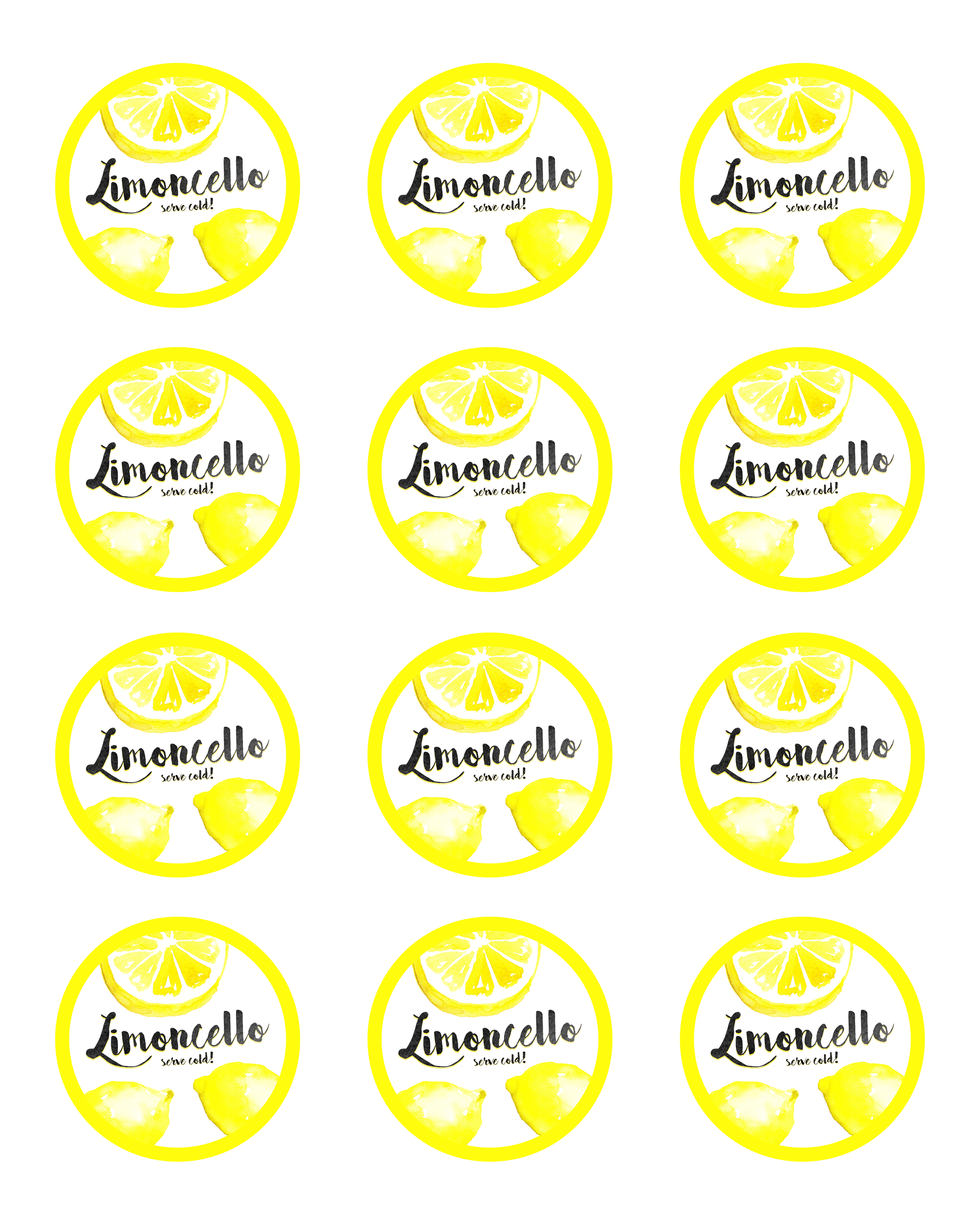 Homemade Limoncello with Free Printable