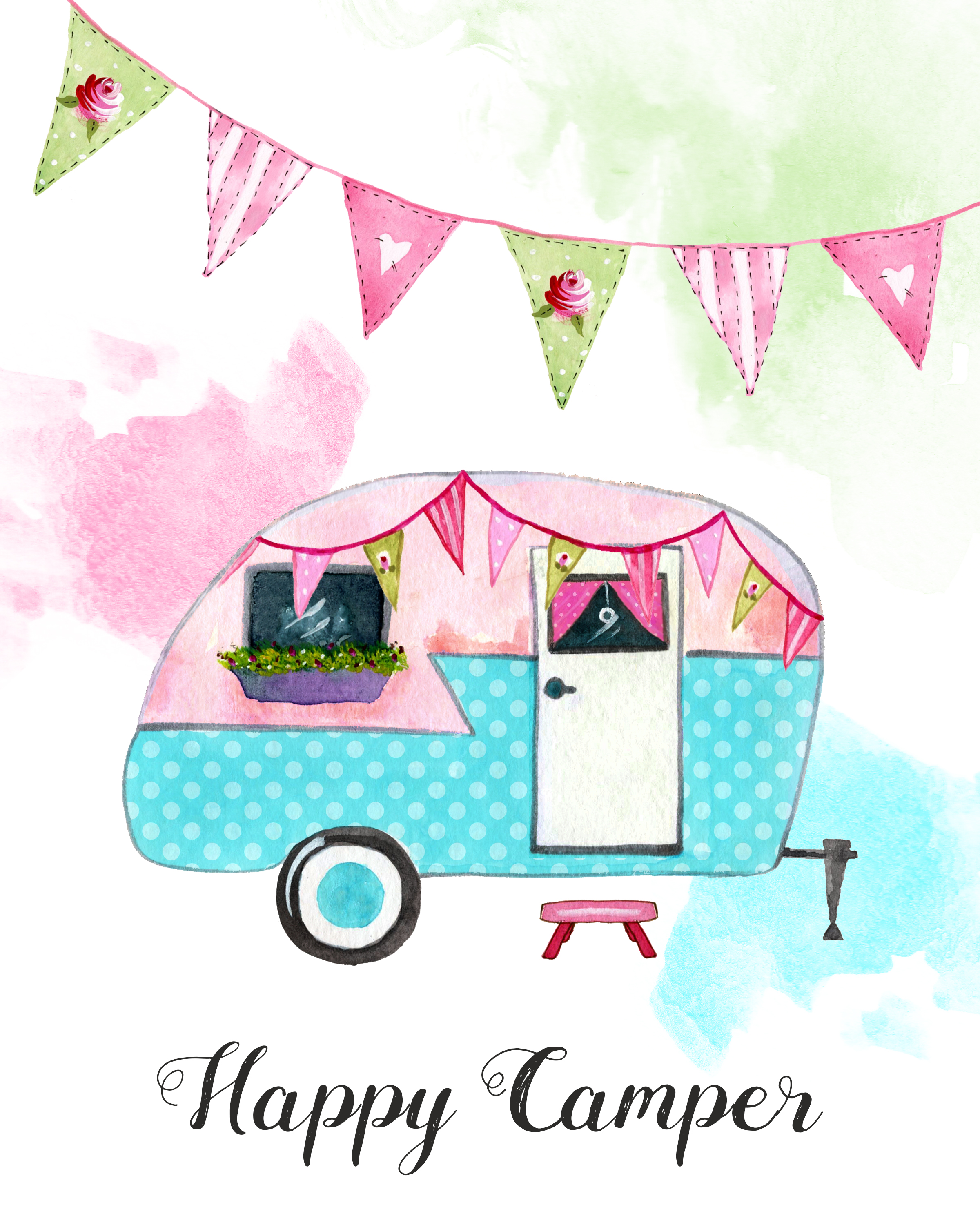 Free Printable Cute Camper Print Set The Cottage Market
