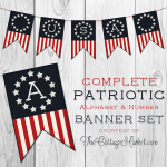 Free Printable Patriotic Banner Set - The Cottage Market