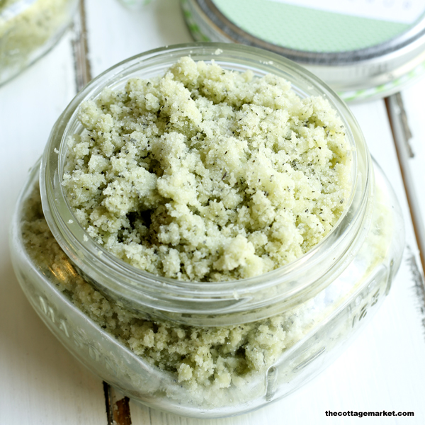 This DIY facial scrub made with sugar and coconut oil is great for your skin.
