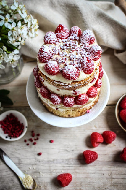 mini raspberry tahini cake-4