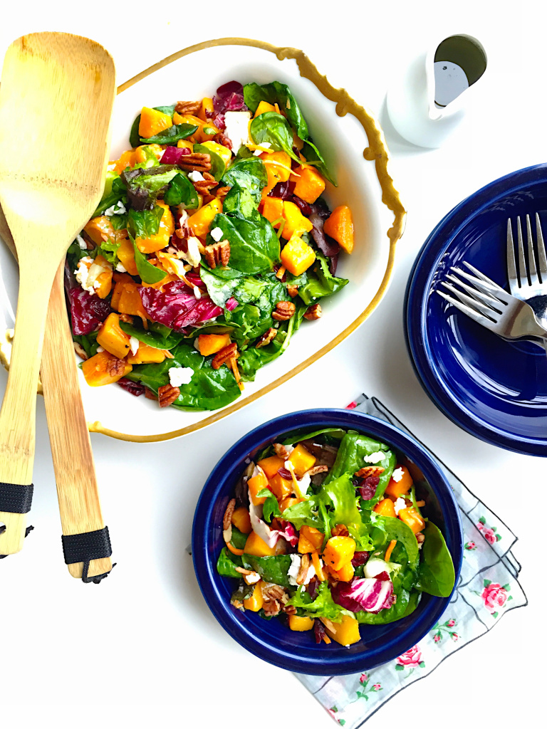 roasted-butternut-squash-salad-with-cranberries-pecans-and-goat-cheese