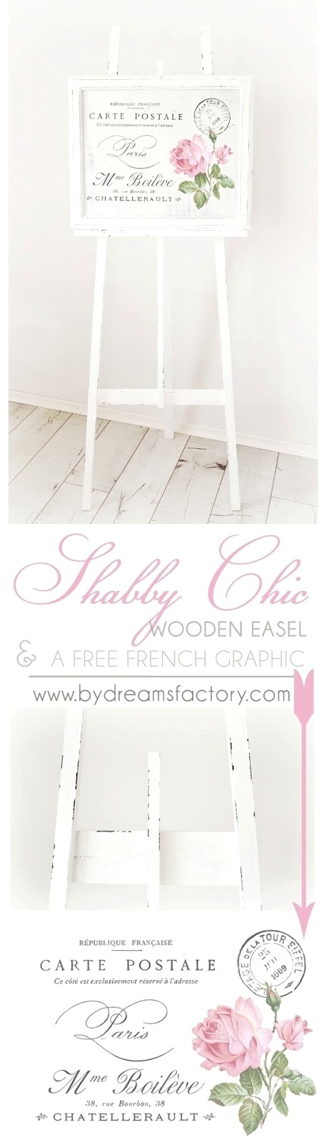 shabby chic wooden easel copy