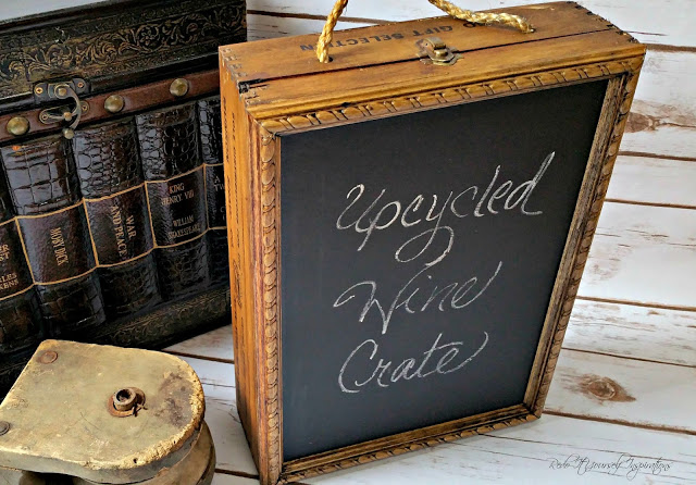 Upcycled Wine Crate Chalkboard