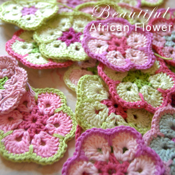 These mini crocheted patterns resemble African flowers and are colorful too. 