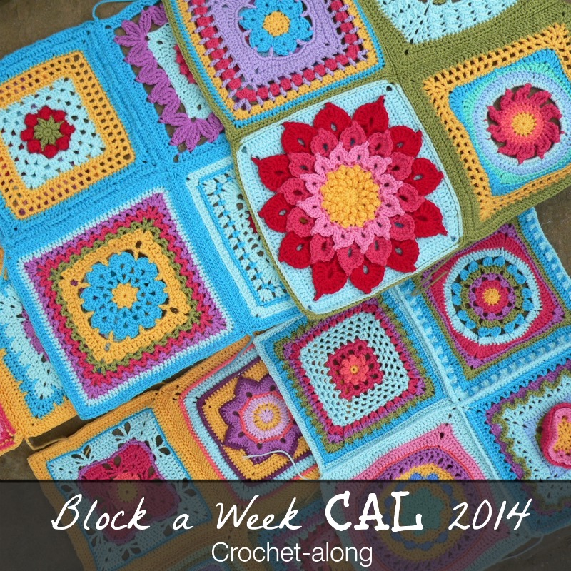These crocheted blankets featuring different flower designs are colorful and fun.  