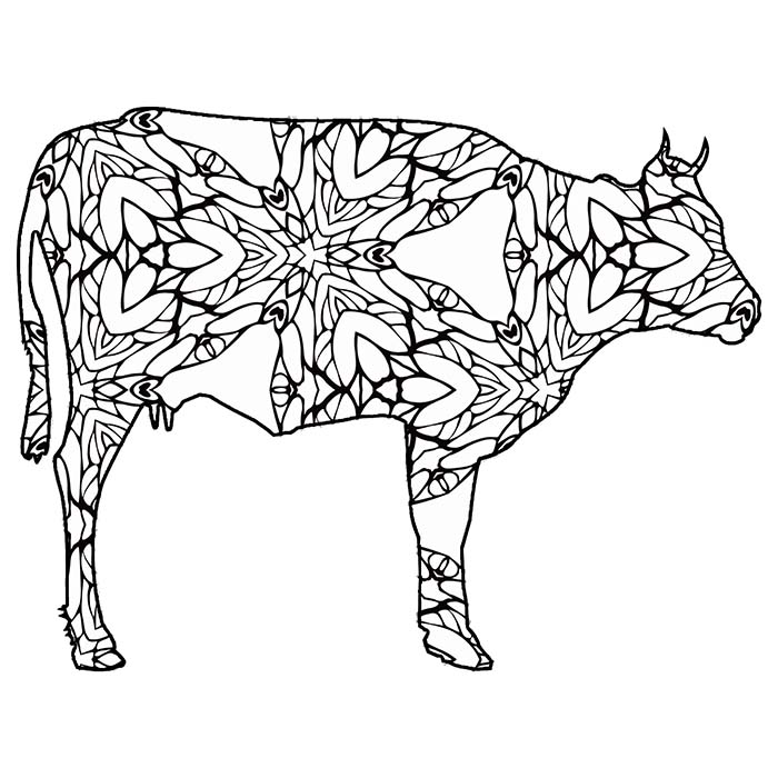 This printable cow coloring page is free and fun to draw on.