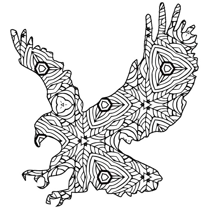 This free printable eagle graphic looks fun to color in.