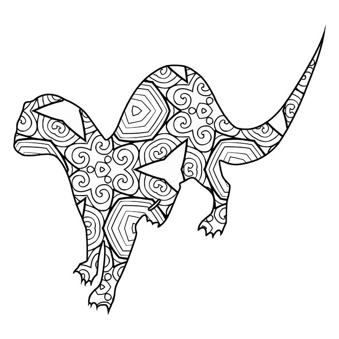 This printable geometric otter makes for a fun coloring activity. 