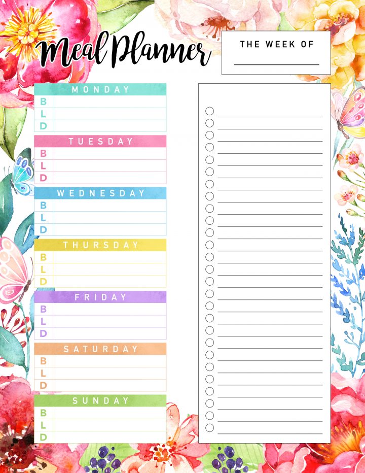 free meal planner printable covers for binders