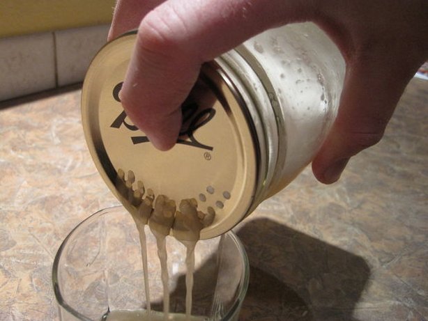 Mason jars make great martini mixers when you're having drinks. 