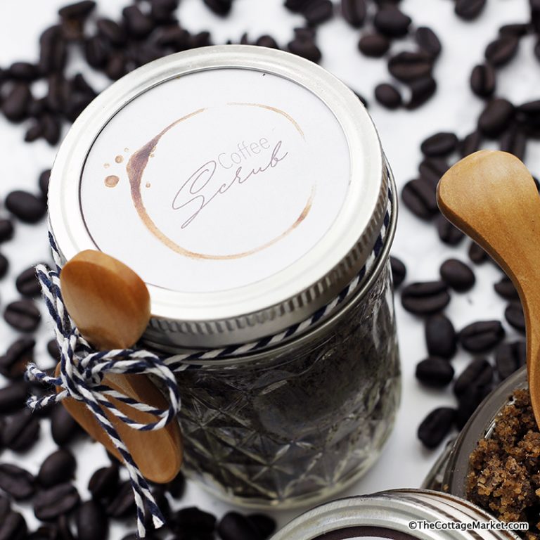 DIY Coffee Scrub with Free Printable Label - The Cottage Market