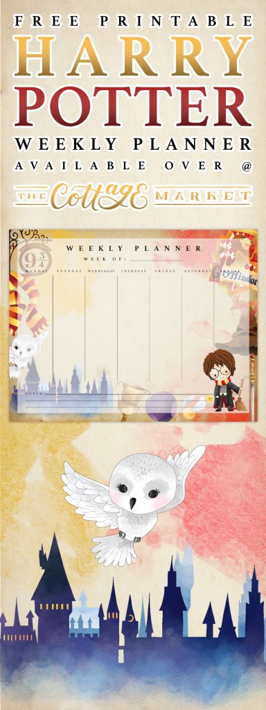 Free Printable Harry Potter Weekly Planner - The Cottage Market