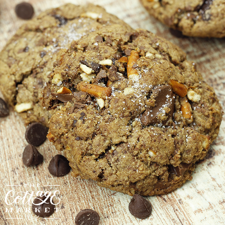 the combination of salty pretzel pieces and sweet chocolate make these cookies irresistible!