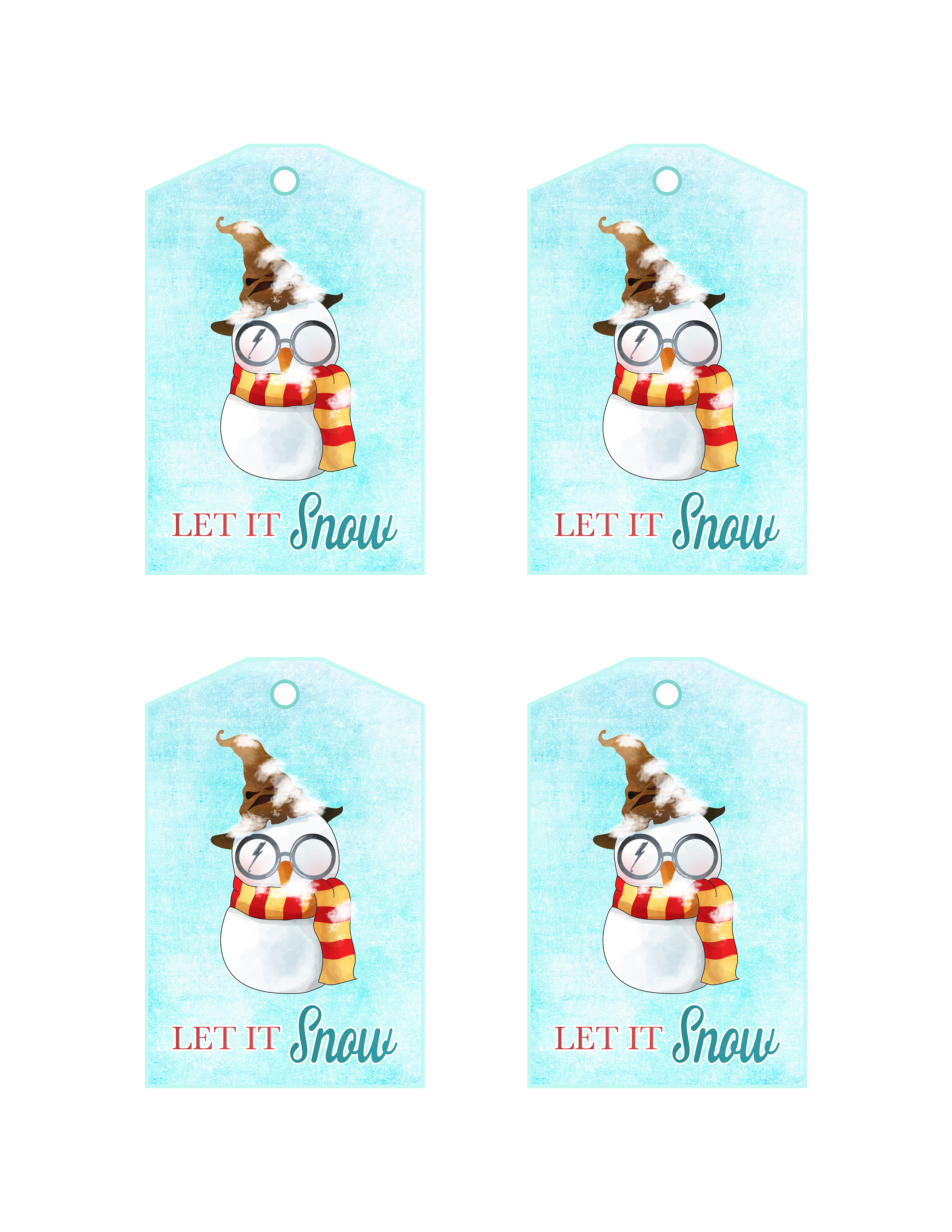 Free Printable Harry Potter Christmas Tags The Cottage Market