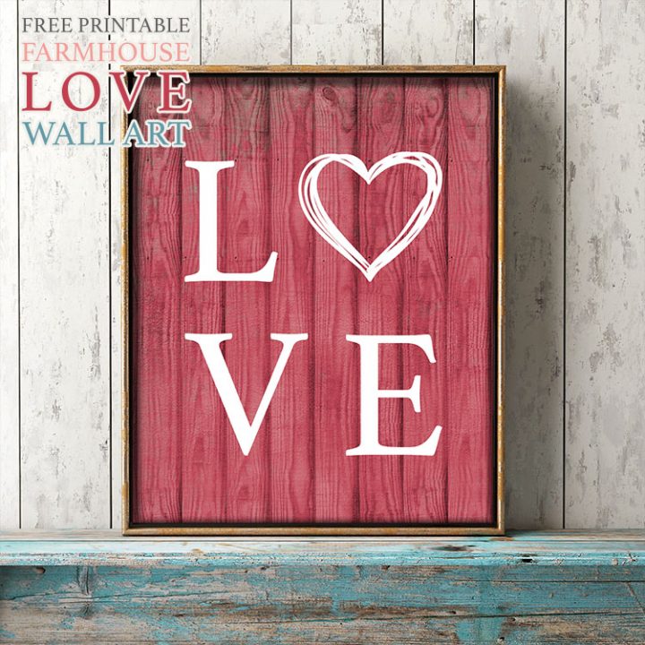 Free Printable Farmhouse Love Wall Art - The Cottage Market