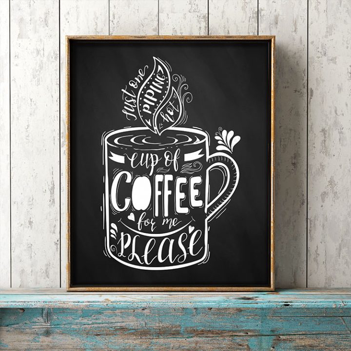 Free Printable Farmhouse Chalkboard Coffee Wall Art The Cottage Market