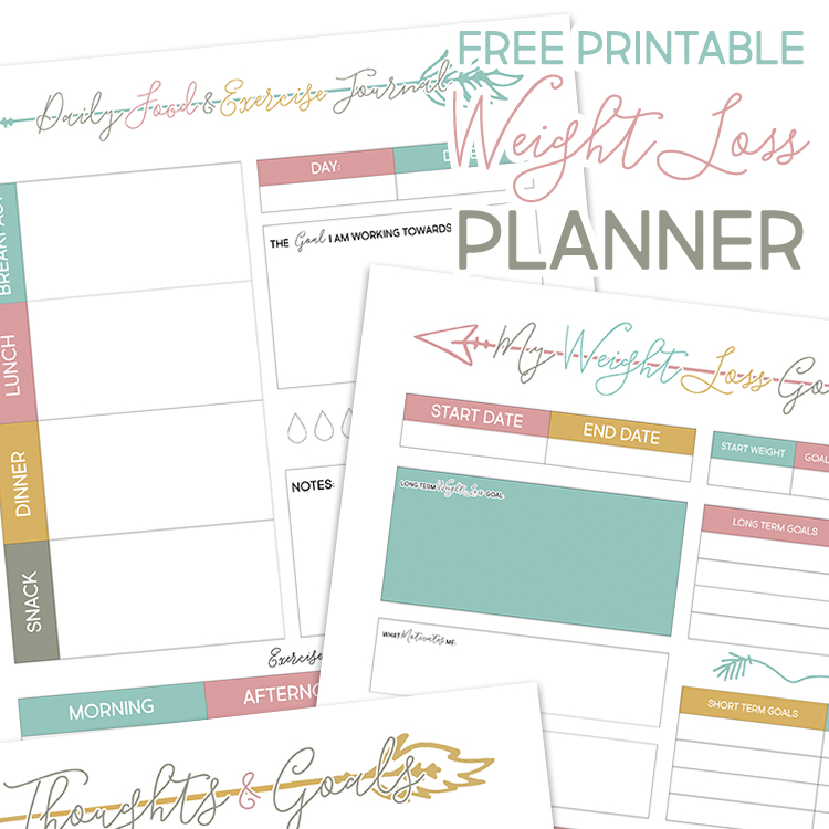 Use these free printable weight loss planner sheets to meet your health goals. 