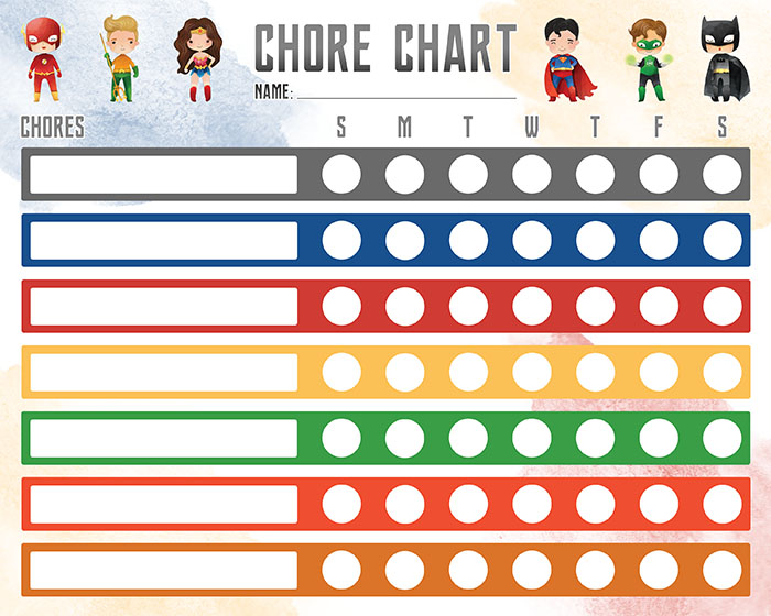 Free Printable Chore Charts for KIDS!!! - The Cottage Market