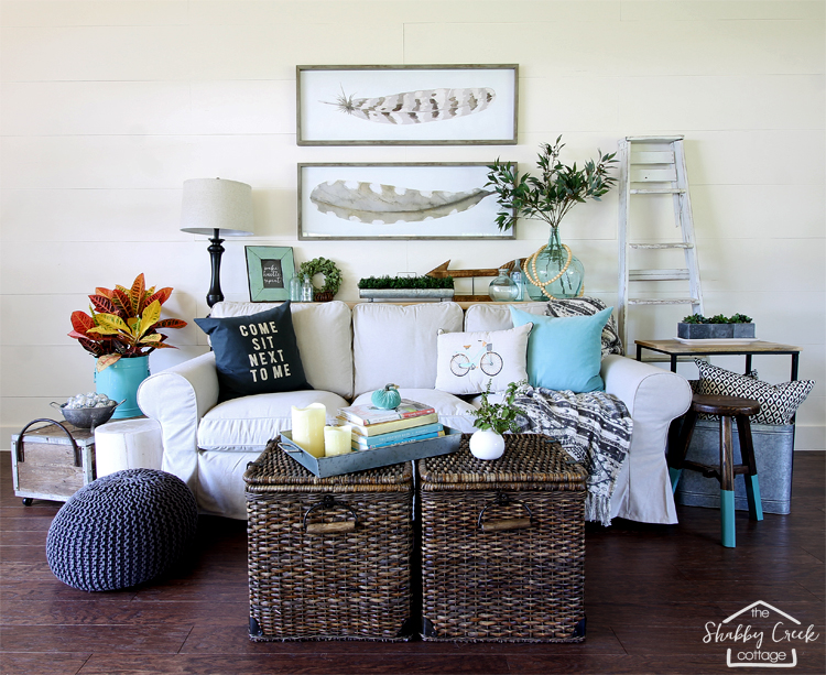 The studio space in the cottage is one of the coziest places we've ever seen