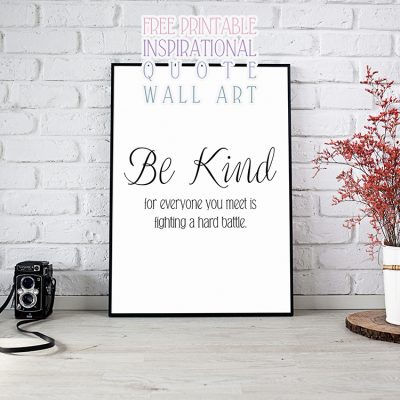 Free Printable Inspirational Quote Wall Art - The Cottage Market