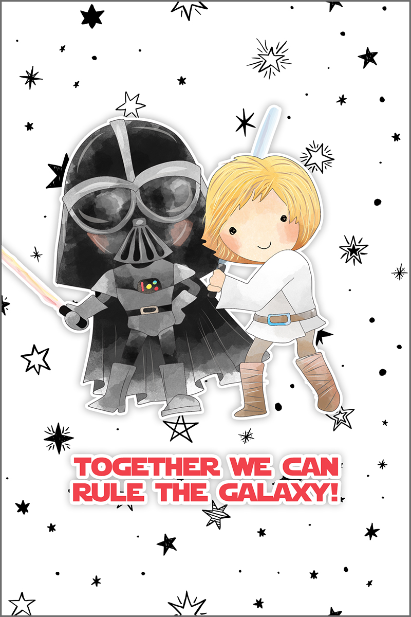 Free Printable Star Wars Father's Day Cards The Cottage Market