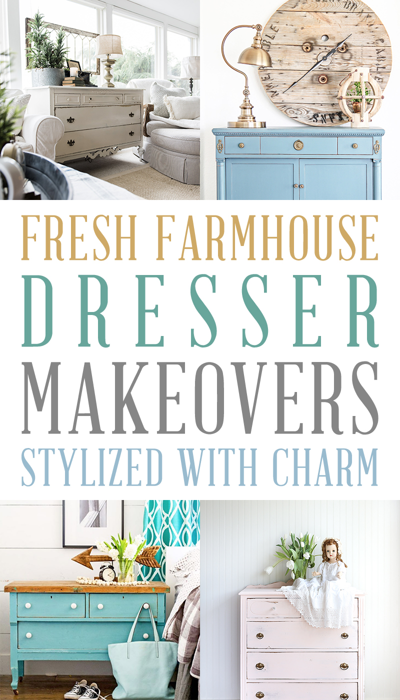 These fresh farmhouse dresser makeovers are charming and creative. 
