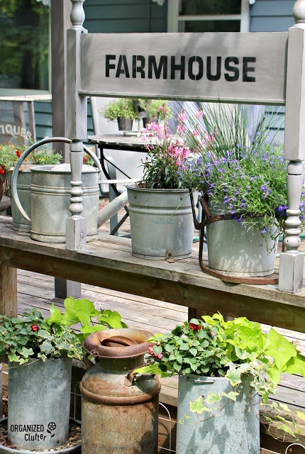 This project turned this thrifted footboard into a welcoming garden sign