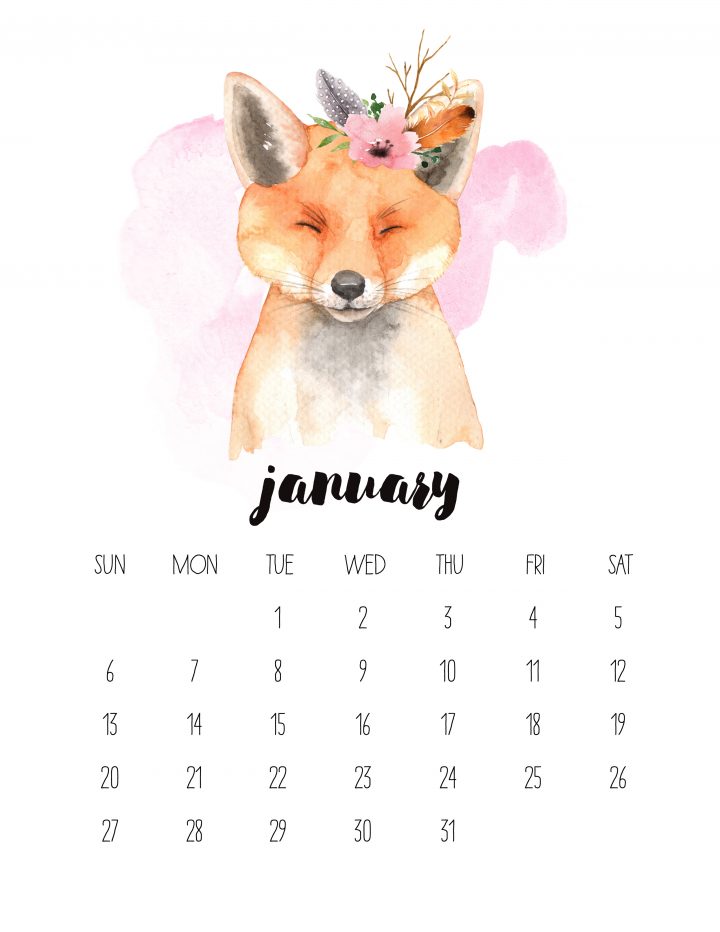 2019 is only 5 months away...if you like to get your 2019 Calendar Early...come on in and check out our Free Printable 2019 Watercolor Animal Calendar!