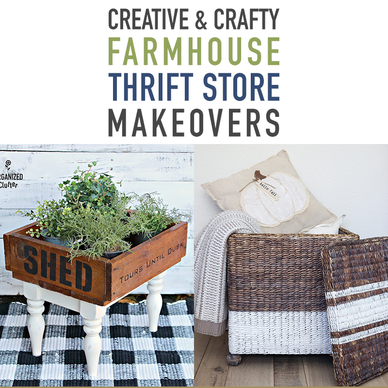 Come and enjoy Creative and Crafty Farmhouse Thrift Store Makeovers. Each one will inspire you... give you tons of inspiration and ideas! ENJOY!