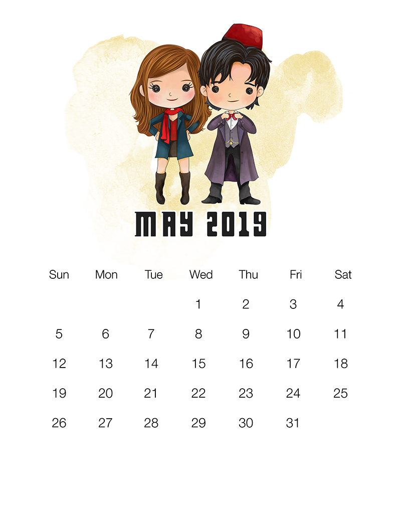 Attention all Whovians... come on in and snatch your Free Printable 2019 Doctor Who Calendar. You are going to so enjoy this whimsical calendar!