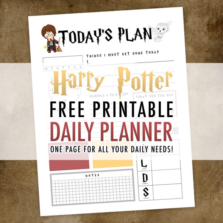 Free Printable 2020 Watercolor Harry Potter Calendar - The Cottage Market