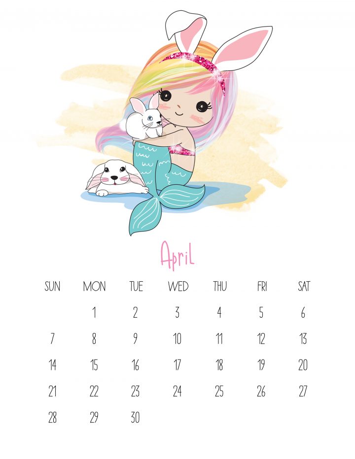 This Free Printable 2019 Kawaii Mermaid Calendar is gonig to make you smile! It is fabulous for mermaid lovers of all ages!