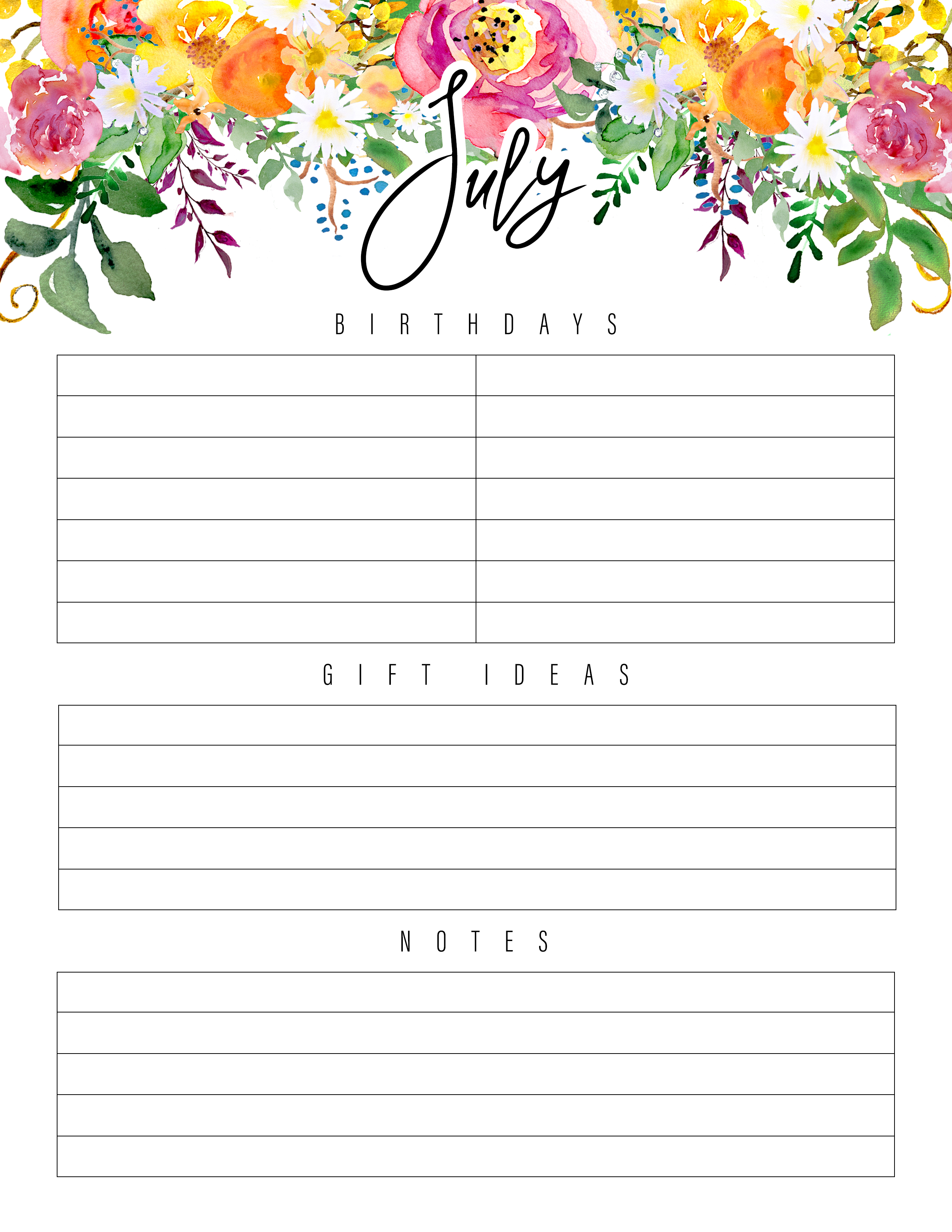 Free Printable Birthday Planner To Get You Organized The Cottage Market Free Printable Birthday Planner To Get You Organized The Cottage Market