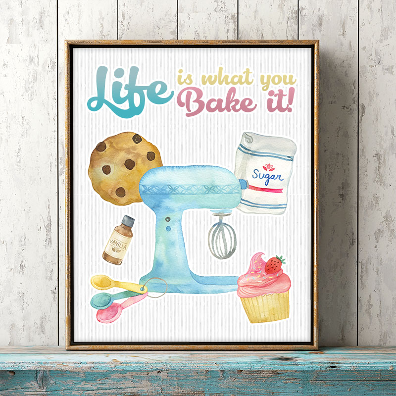 Free Printable Baking Wall Art will make your space a touch sweeter! Adding art to your wall is always a wonderful thing! Come and enjoy your printable!