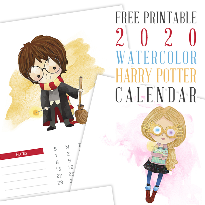 A Free Printable 2020 Harry Potter One Page Calendar is just what you have been looking for!  It's the year at a glance with a touch of wonderful magic!