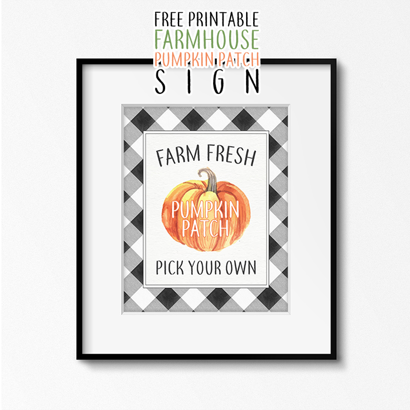 A Free Printable Farmhouse Pumpkin Patch Sign is just what you need to add to your fabulous Fall Decor.  It will add charm to your Wall Gallery, Vignette, Shelves and more!