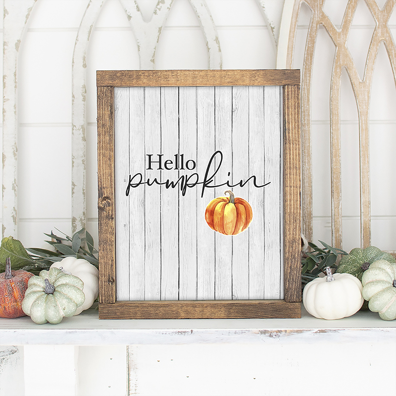It's time for a piece of Free Printable Pumpkin Wall Art that will bring a touch of happiness any where you display it! Add a little pumpkin to your Fall!