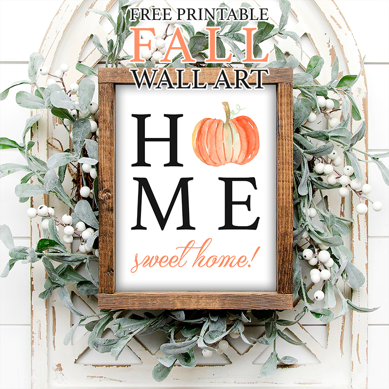 This beautiful piece of Free Printable Fall Wall Art will bring a ton of Autumn charm into your Home Sweet Home. You can also share your Free Printable Fall Wall Art with your friends and family!