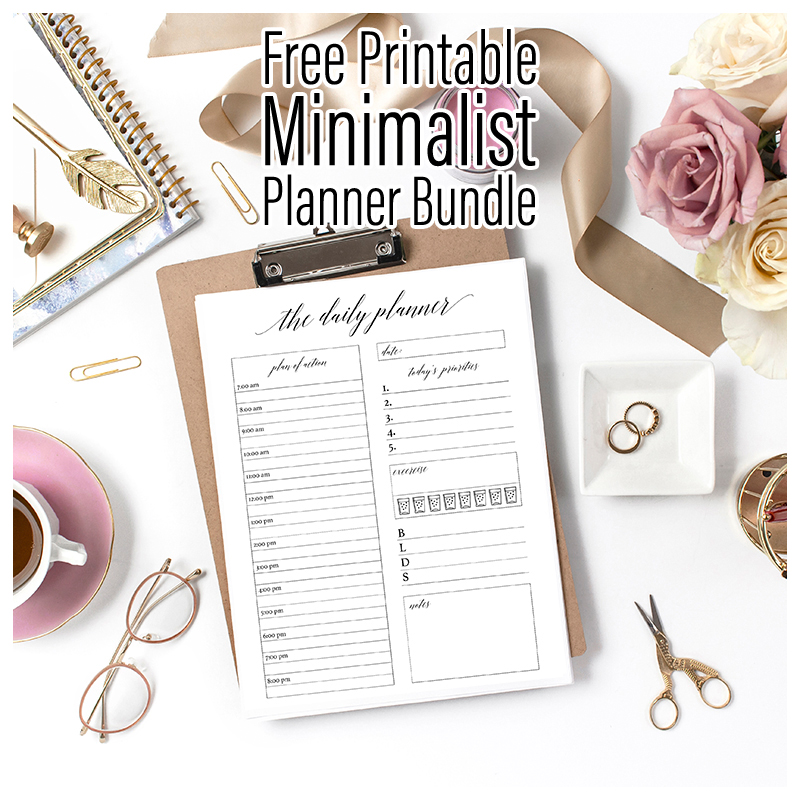 Here’s your Free Printable Minimalist Planner Bundle. It's fresh... crisp and to the point! Plus it is good each and every year!  It will get you organized all year round.