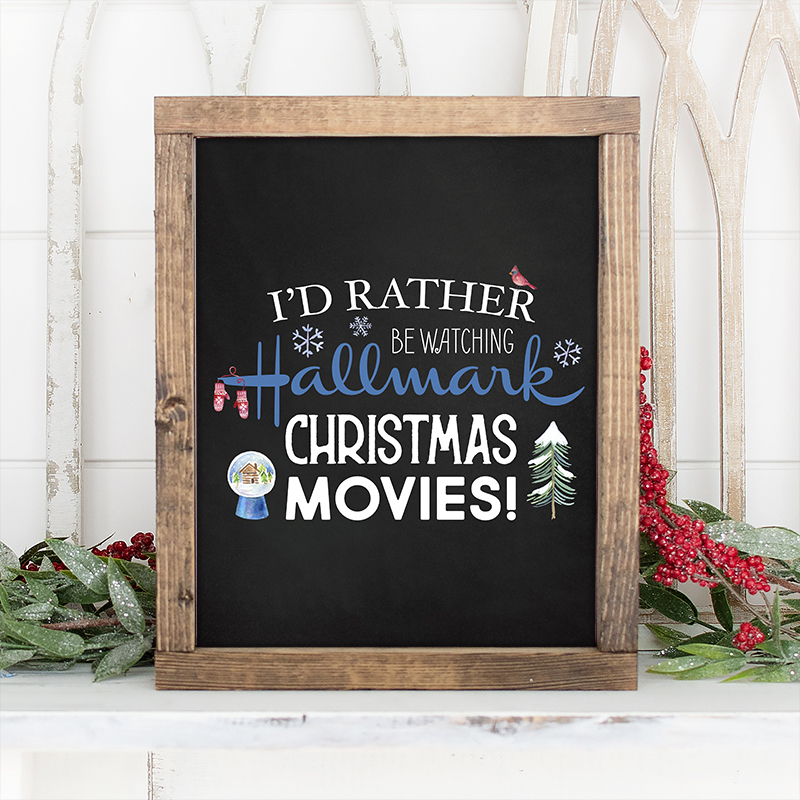 This Hallmark Christmas Movie Free Printable comes in 3 different styles and 2 different sizes, we are sure that one will be perfect for you!  Share one with a friend!!!