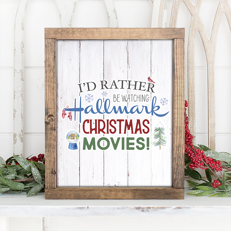 This Hallmark Christmas Movie Free Printable comes in 3 different styles and 2 different sizes, we are sure that one will be perfect for you!  Share one with a friend!!!